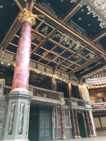 the stage in Shakespeare's re-created Globe Theatre !! #evenbiggernerdalert